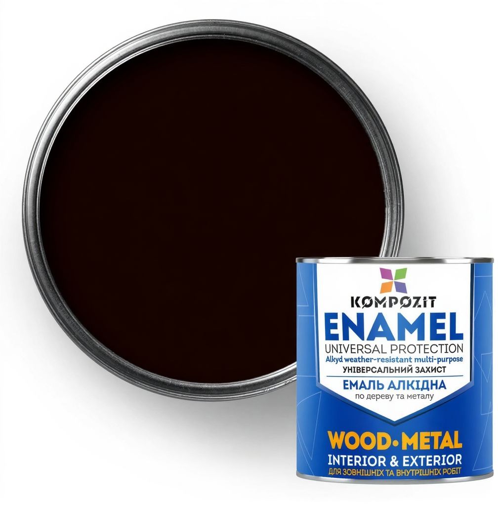 Емаль алкідна Kompozit ПФ-115 RAL 8017 шоколадний, мат 2,8 кг